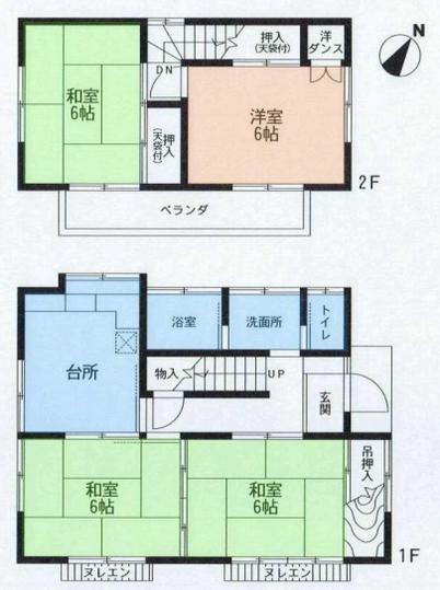 Floor plan. 14.8 million yen, 4K, Land area 120.3 sq m , Building area 72.03 sq m