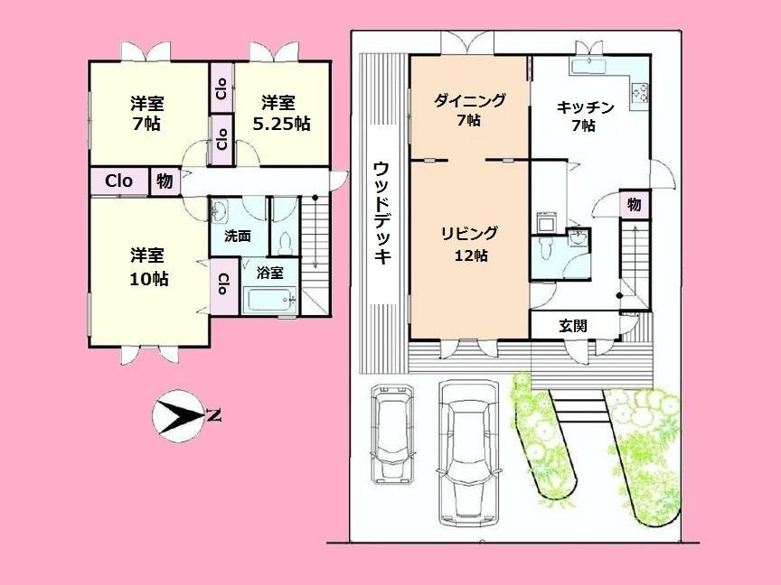 Floor plan. 27,800,000 yen, 3LDK, Land area 155.17 sq m , Building area 122.48 sq m