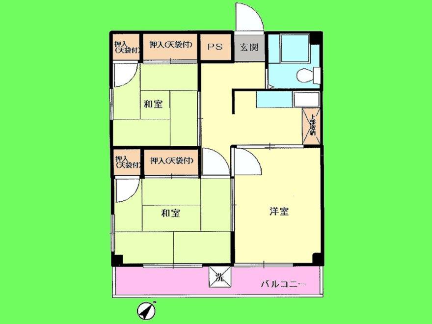 Floor plan. 3K, Price 5.9 million yen, Occupied area 32.19 sq m , Balcony area 5 sq m December 2012 reform practice! !
