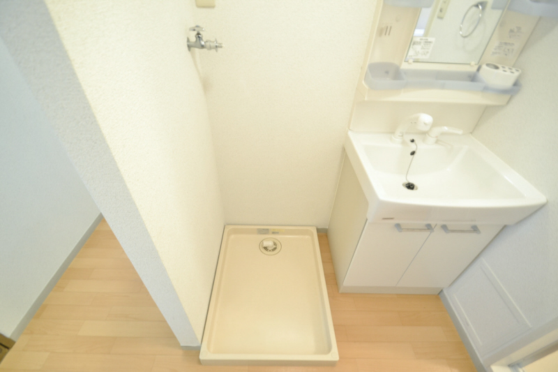 Washroom. Laundry Area! It is convenient there is a shelf at the top! 