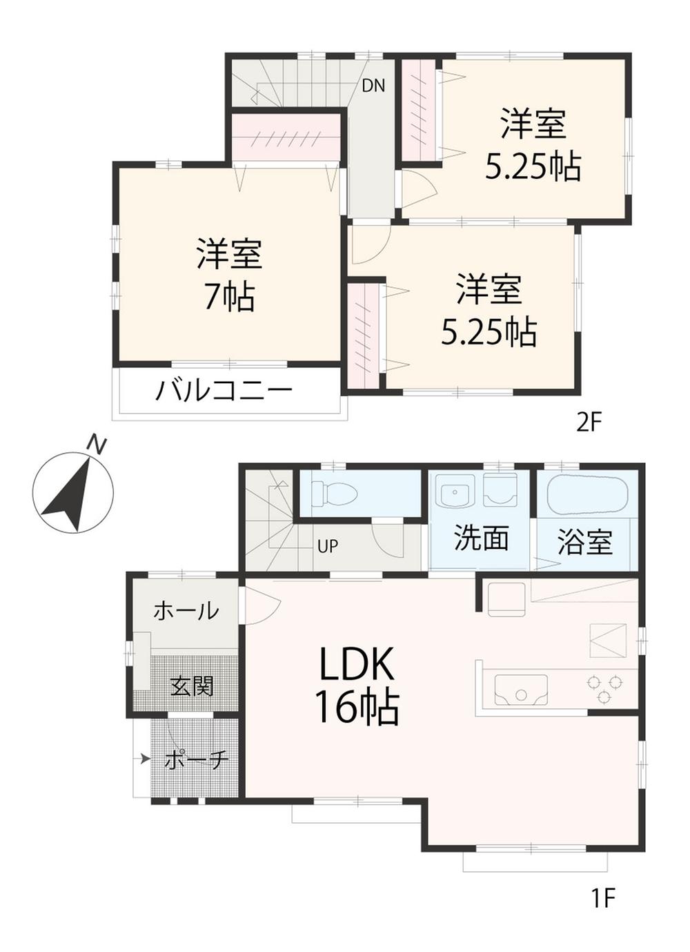 Other building plan example. Building plan example (No. 2 locations) Building Price      12.6 million yen, Building area 79.34 sq m