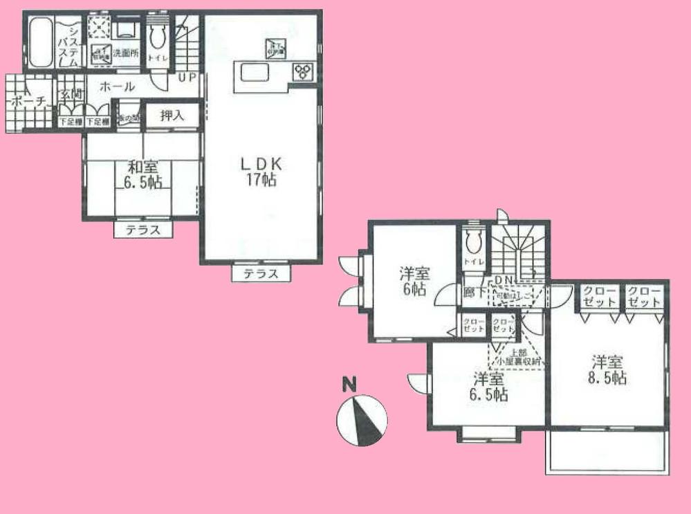 Floor plan. (3 Building), Price 24,800,000 yen, 4LDK, Land area 38.45 sq m , Building area 102.68 sq m