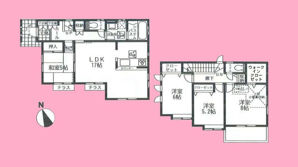 Floor plan. (4 Building), Price 26.5 million yen, 4LDK, Land area 132.3 sq m , Building area 102.68 sq m