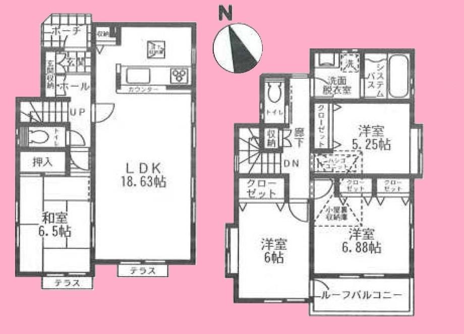 Floor plan. (16 Building), Price 26.2 million yen, 4LDK, Land area 133.34 sq m , Building area 102.68 sq m