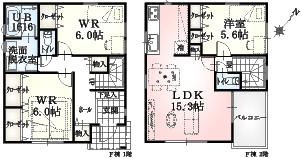 Floor plan. (F), Price 33,800,000 yen, 3LDK, Land area 105.17 sq m , Building area 86.11 sq m