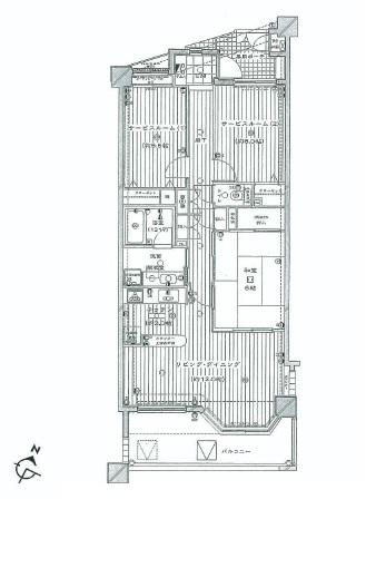Floor plan. 1LDK, Price 25,800,000 yen, Occupied area 75.89 sq m , Balcony area 10.94 sq m