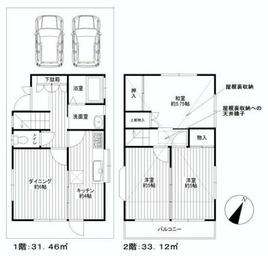 Floor plan. 12.9 million yen, 3DK, Land area 76.77 sq m , Building area 64.58 sq m floor plan