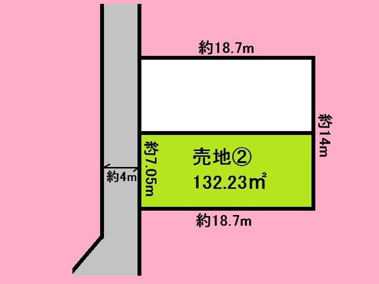 Compartment figure. Land price 38,300,000 yen, Land area 132.23 sq m