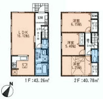 Floor plan. (3 ●), Price 34,800,000 yen, 3LDK, Land area 99.13 sq m , Building area 84.04 sq m