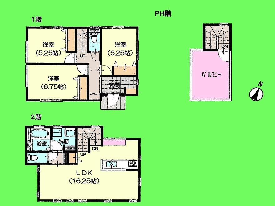 Floor plan. 27.5 million yen, 2LDK + S (storeroom), Land area 91.06 sq m , Building area 86.52 sq m
