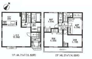 Floor plan. 31,300,000 yen, 2LDK+2S, Land area 81.64 sq m , Building area 91.08 sq m