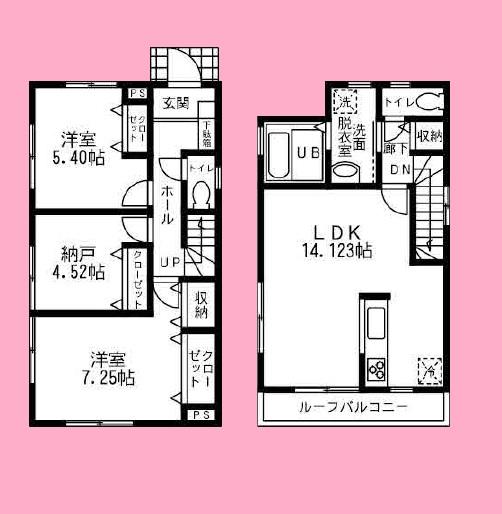 Floor plan. (1 Building), Price 33,800,000 yen, 2LDK+S, Land area 99.13 sq m , Building area 80.31 sq m