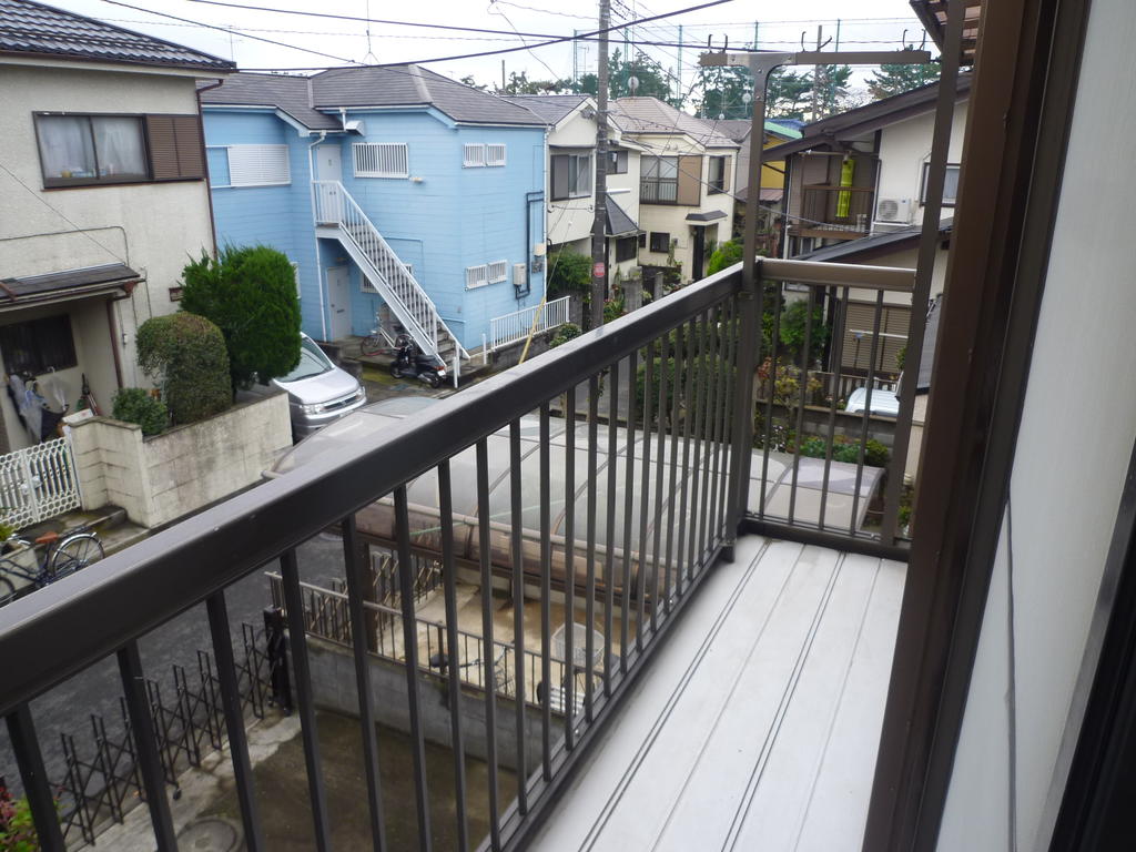 View. Sunny balcony