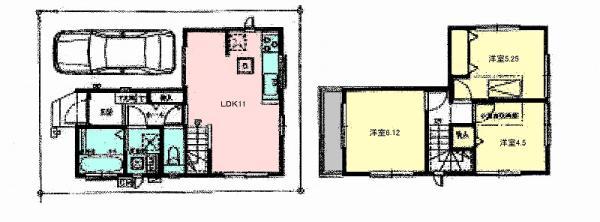 Floor plan. 31,800,000 yen, 3LDK, Land area 67.41 sq m , Building area 65.2 sq m
