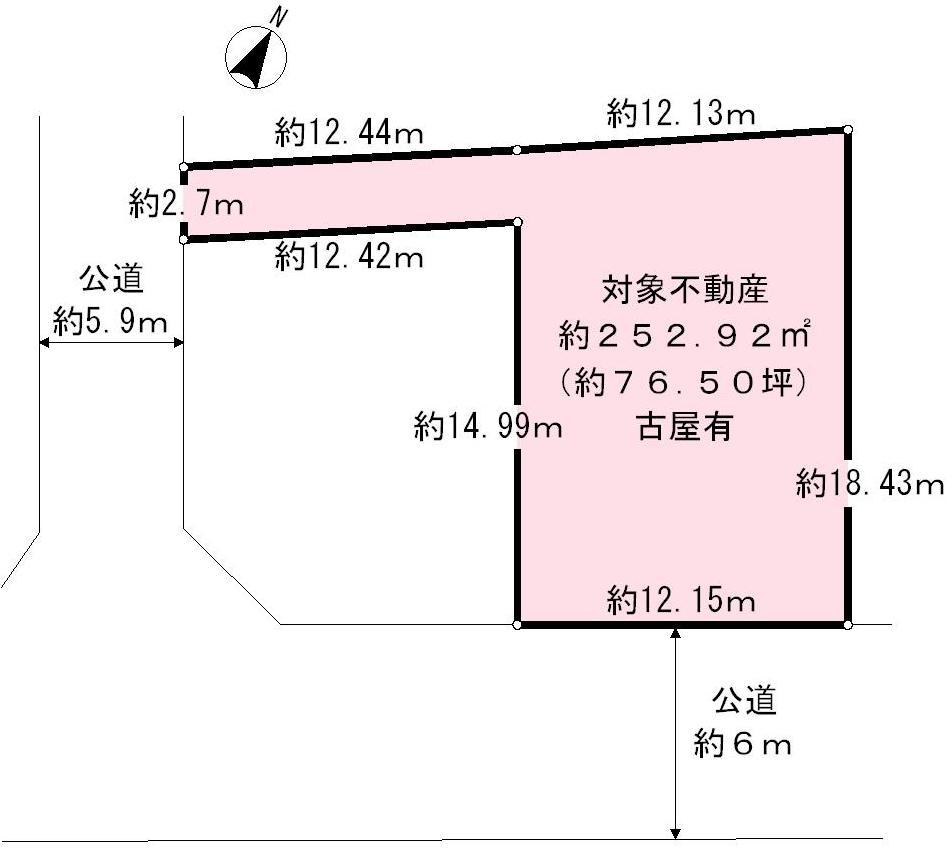 Compartment figure. Land price 100 million 7.1 million yen, Land area 252.92 sq m