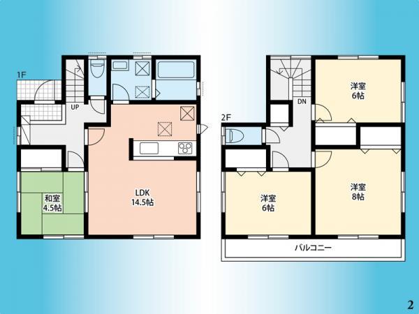 Floor plan. 39,800,000 yen, 4LDK, Land area 114.8 sq m , Building area 97.7 sq m