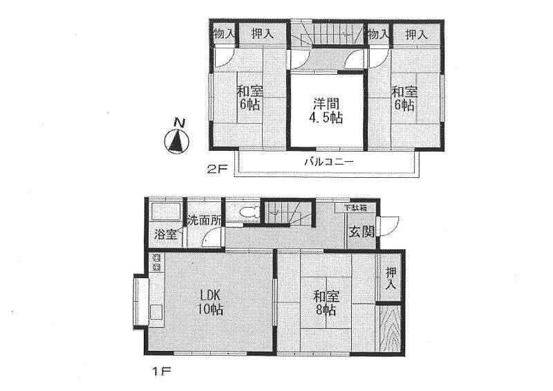Floor plan. 13 million yen, 4LDK, Land area 115.53 sq m , Building area 85.28 sq m