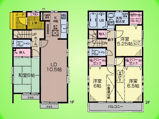 Floor plan. (1 Building), Price 34,800,000 yen, 4LDK, Land area 82.71 sq m , Building area 92.34 sq m