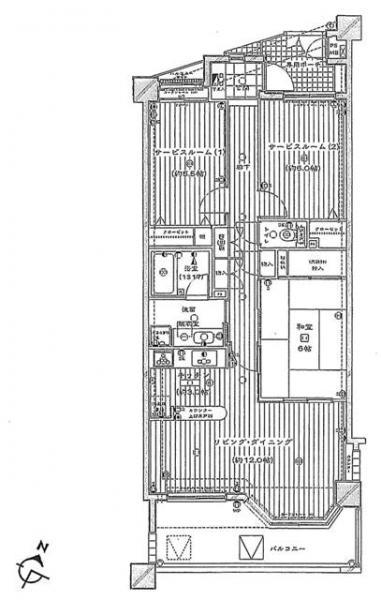 Floor plan. 1LDK+2S, Price 25,800,000 yen, Occupied area 75.89 sq m , Balcony area 10.94 sq m