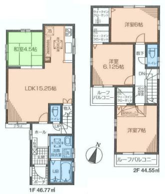 Floor plan. (2), Price 41,800,000 yen, 4LDK, Land area 85.05 sq m , Building area 91.32 sq m