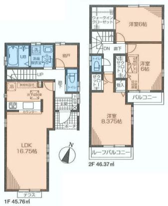 Floor plan. (1), Price 41,800,000 yen, 4LDK, Land area 86.06 sq m , Building area 92.13 sq m