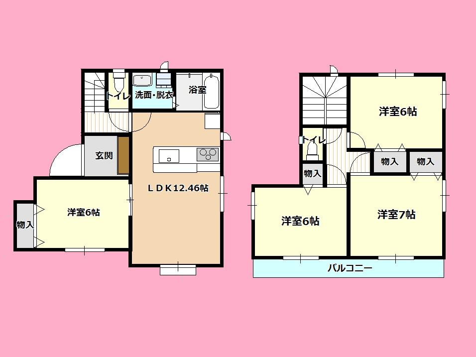 Floor plan. (d), Price 32,800,000 yen, 4LDK, Land area 100.01 sq m , Building area 89.43 sq m