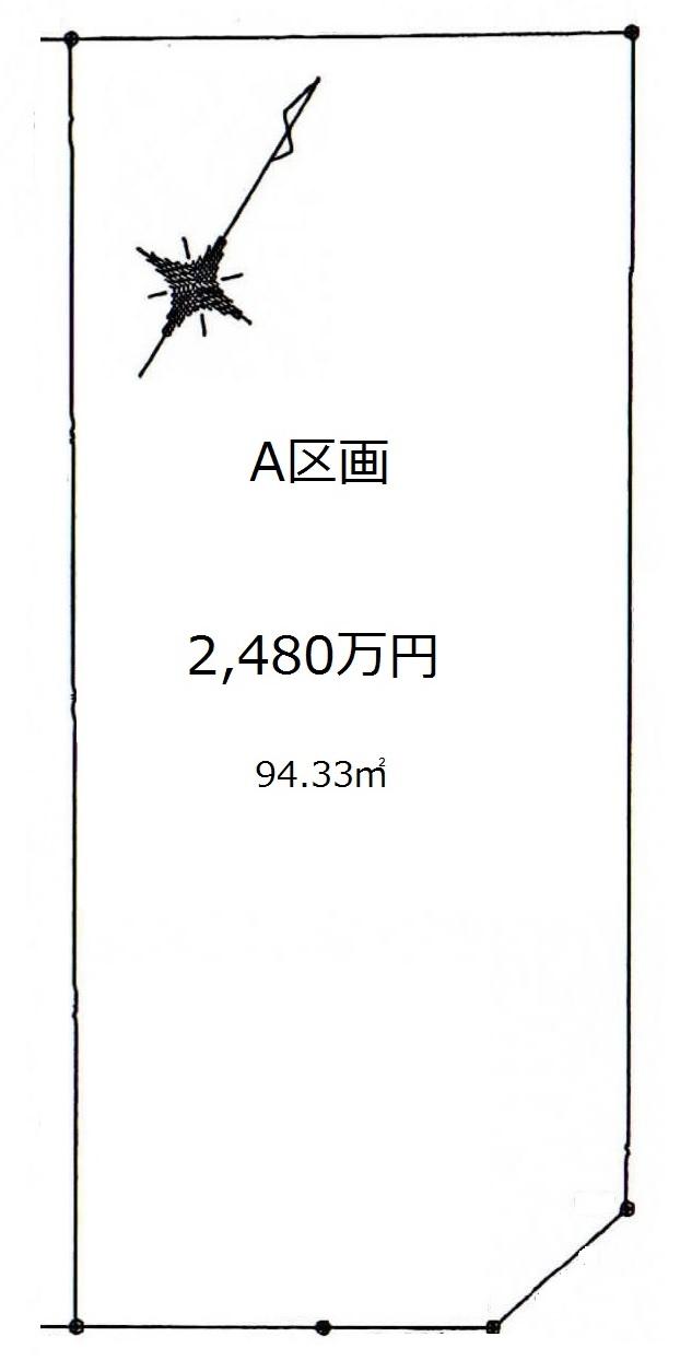 Compartment figure. Land price 24,800,000 yen, Land area 94.31 sq m