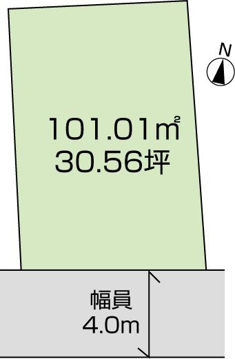 Compartment figure. Land price 27 million yen, It is shaping areas of land area 100.24 sq m south road