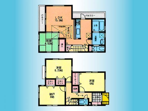Floor plan. 35,800,000 yen, 4LDK, Land area 93.57 sq m , Building area 92 sq m