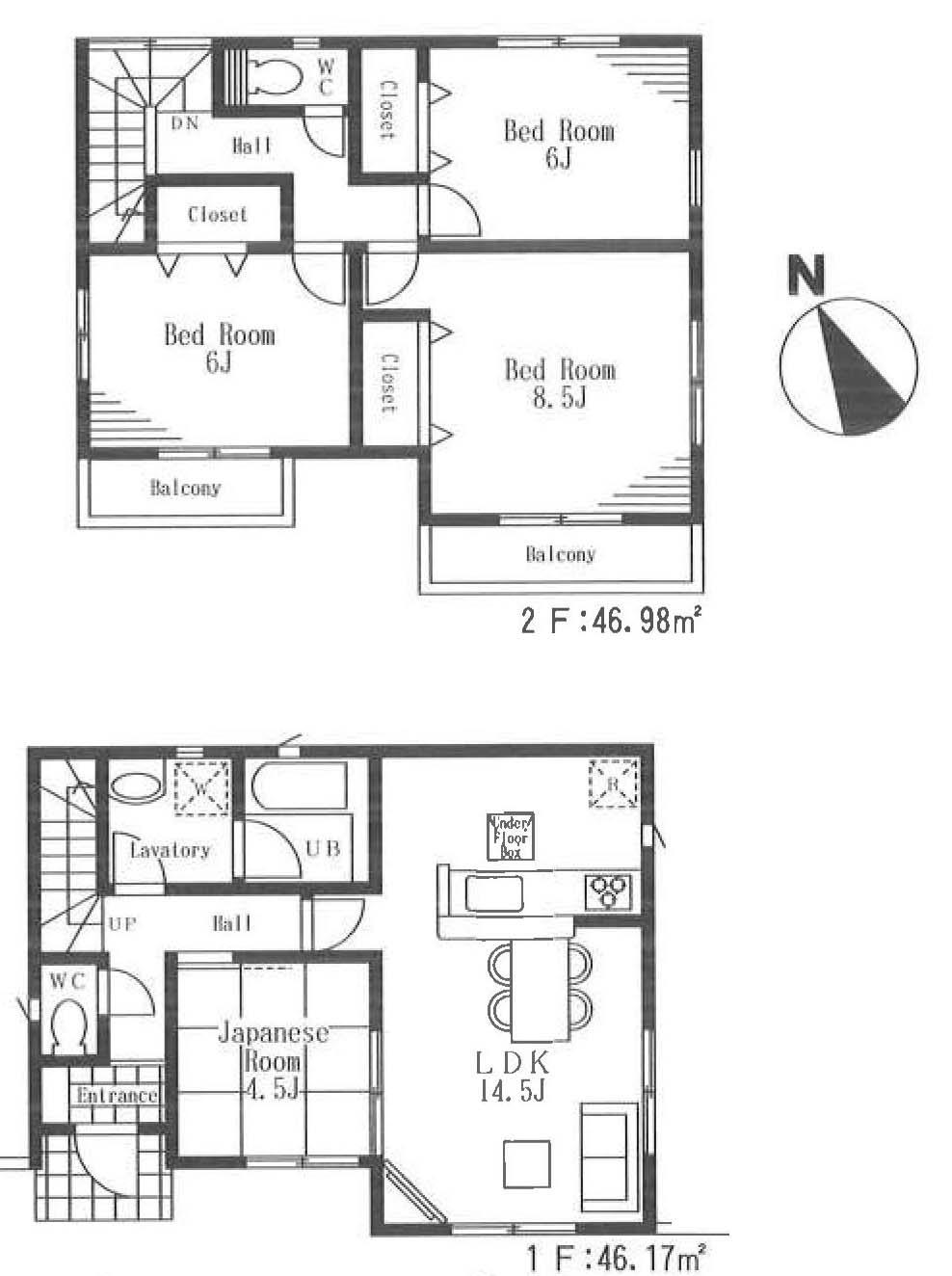 Floor plan. (2), Price 30,800,000 yen, 4LDK, Land area 100.06 sq m , Building area 93.15 sq m