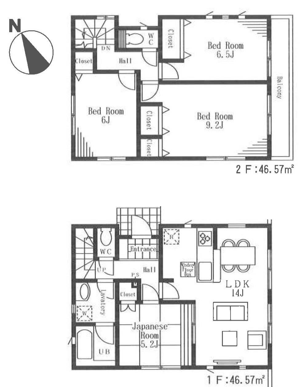 Floor plan. (1), Price 31,800,000 yen, 4LDK, Land area 107.5 sq m , Building area 93.14 sq m