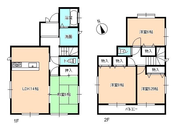 Floor plan. (2), Price 37,800,000 yen, 4LDK, Land area 100.44 sq m , Building area 93.98 sq m