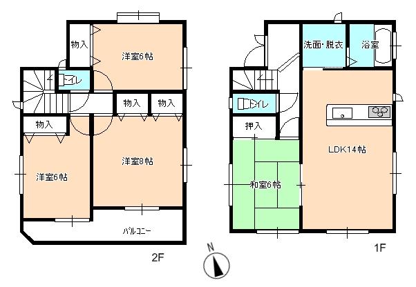 Floor plan. (1), Price 37,800,000 yen, 4LDK, Land area 100.44 sq m , Building area 93.98 sq m