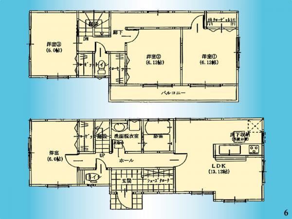 Floor plan. 36,800,000 yen, 4LDK, Land area 136.05 sq m , Building area 99.77 sq m