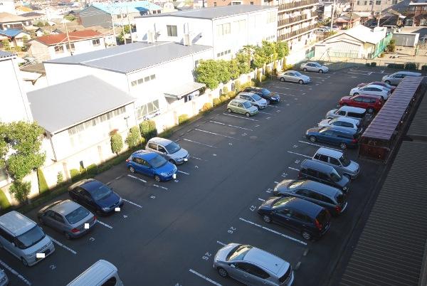 Parking lot. Common areas