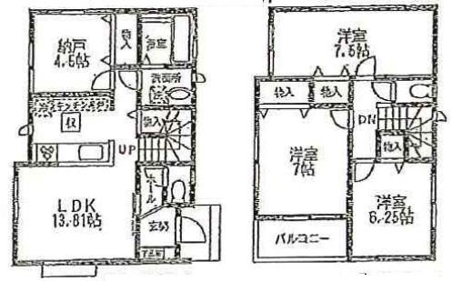 Floor plan. 29,900,000 yen, 3LDK + S (storeroom), Land area 105.24 sq m , Building area 89.12 sq m