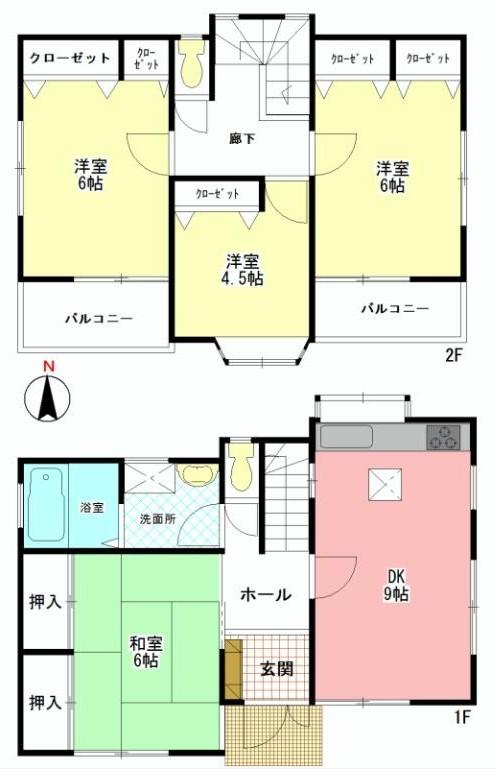 Floor plan. 24,800,000 yen, 4DK, Land area 101.9 sq m , Building area 84.45 sq m