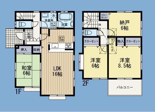 Floor plan. 27,800,000 yen, 3LDK+S, Land area 141.32 sq m , Building area 100.19 sq m