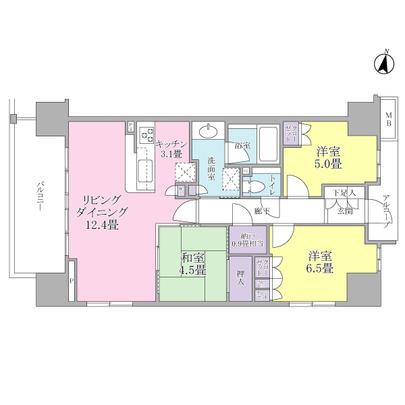 Floor plan. Sunshine is good per southwest angle room.