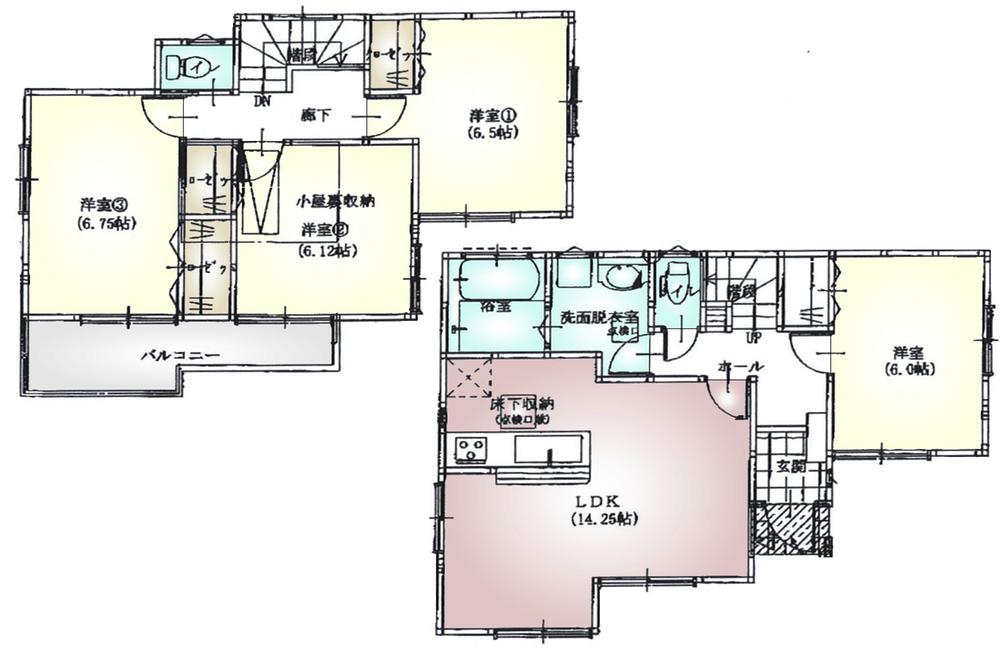 Floor plan. (8 Building), Price 41,800,000 yen, 4LDK, Land area 125.49 sq m , Building area 94.39 sq m