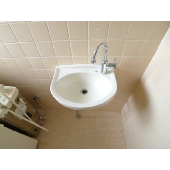 Toilet. Is easy to clean because the shape of the wash basin round.