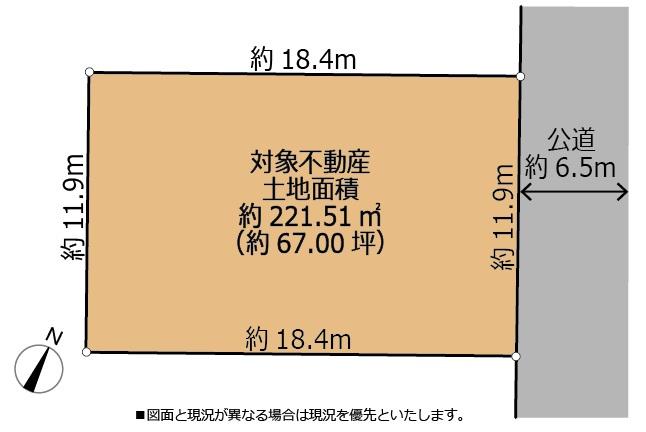 Compartment figure. Land price 42,800,000 yen, Land area 221.51 sq m