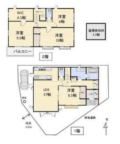 Floor plan. 28.5 million yen, 4LDK, Land area 161.6 sq m , Building area 130.04 sq m