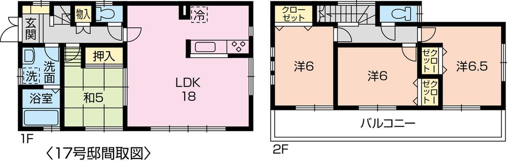 Floor plan. (17 Building), Price 33,800,000 yen, 4LDK, Land area 100.13 sq m , Building area 96.88 sq m
