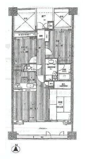 Floor plan. 3LDK, Price 19,800,000 yen, Occupied area 68.38 sq m , Balcony area 11.9 sq m