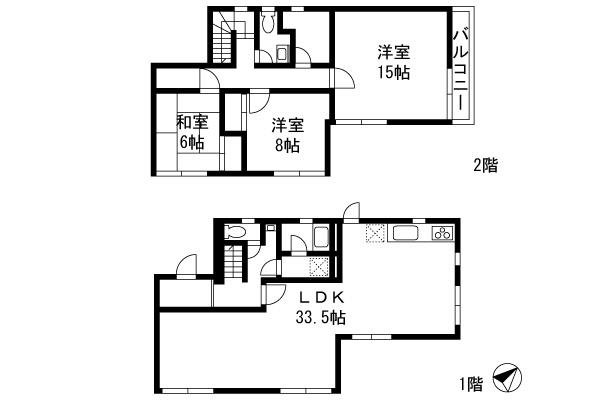 Floor plan. 35,300,000 yen, 3LDK+S, Land area 183 sq m , Building area 130.18 sq m