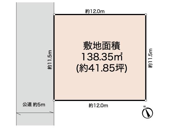 Compartment figure. Land price 26.5 million yen, Land area 138.35 sq m "Senbonzakura" district planning in the area! Shaping land!