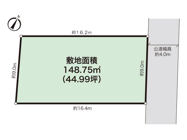 Compartment figure. Land price 34,800,000 yen, Land area 148.75 sq m