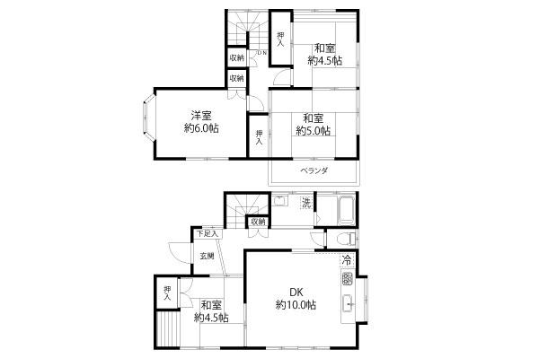 Floor plan. 23 million yen, 4LDK, Land area 102.62 sq m , Building area 81.97 sq m