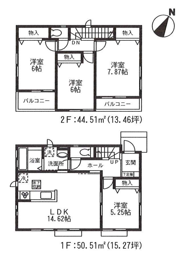 Floor plan. 26,800,000 yen, 4LDK, Land area 109 sq m , Building area 95.02 sq m